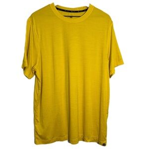 GAIAM Men's Short Sleeve Crew Neck T-Shirt Vibrant Yellow XL Outdoors Workout.